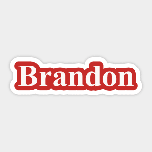 Brandon 01 White Sticker